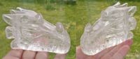 klarer Bergkristall Drachenschädel aus Brasilien