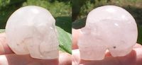 Rosenquarz Kristallschädel energetisiert 35 g klein