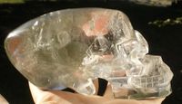 Phantomquarz Kristallschädel Bergkristall aktiviert 600 g