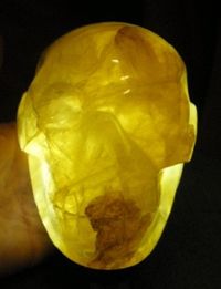Golden Healer Kristallschädel Brasilien energetisiert 1,49 kg